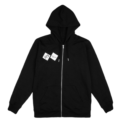 Black ALM Zip Up Hoodie